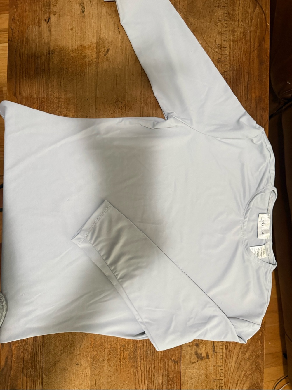 Lands' End Women's Long Sleeve Tee in Light Blue